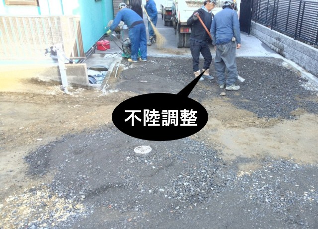 転圧　不陸調整